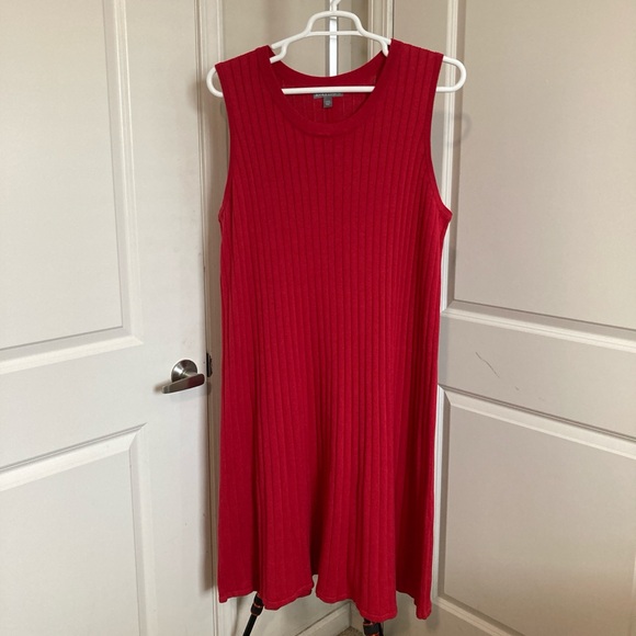 Jessica London Women’s Plus size Vibrant Red Knit Sleeveless Dress - Picture 1 of 5